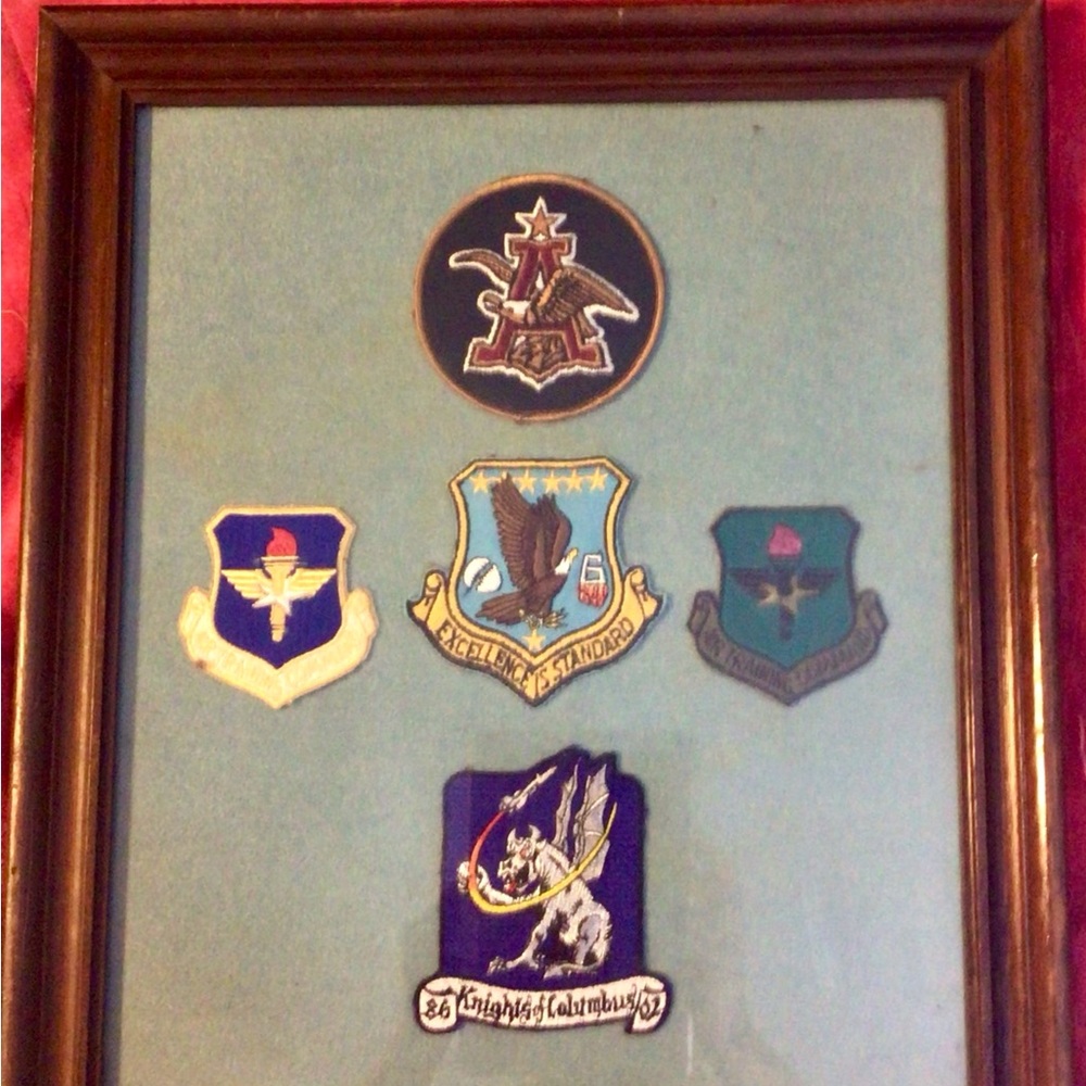 Framed Military Patches Display